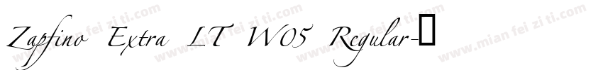 Zapfino Extra LT W05 Regular字体转换